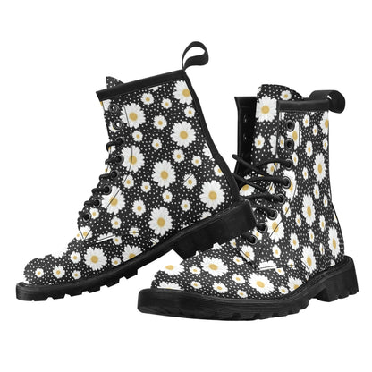 Daisy Pattern Print Design DS02 Women's Boots