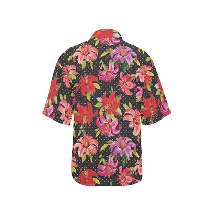 Lily Pattern Print Design LY012 Women's Hawaiian Shirt