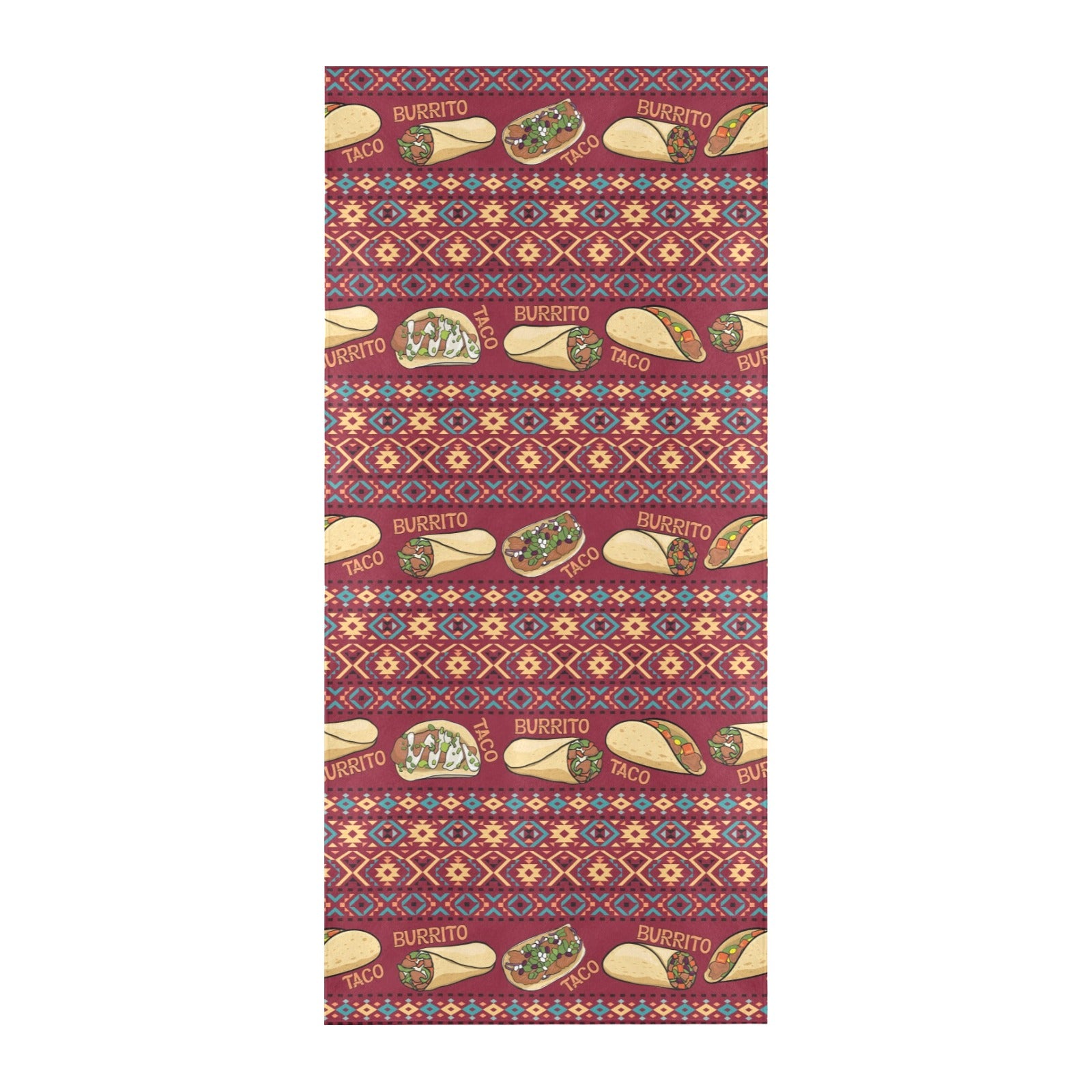 Burrito Taco Print Design LKS302 Beach Towel 32" x 71"