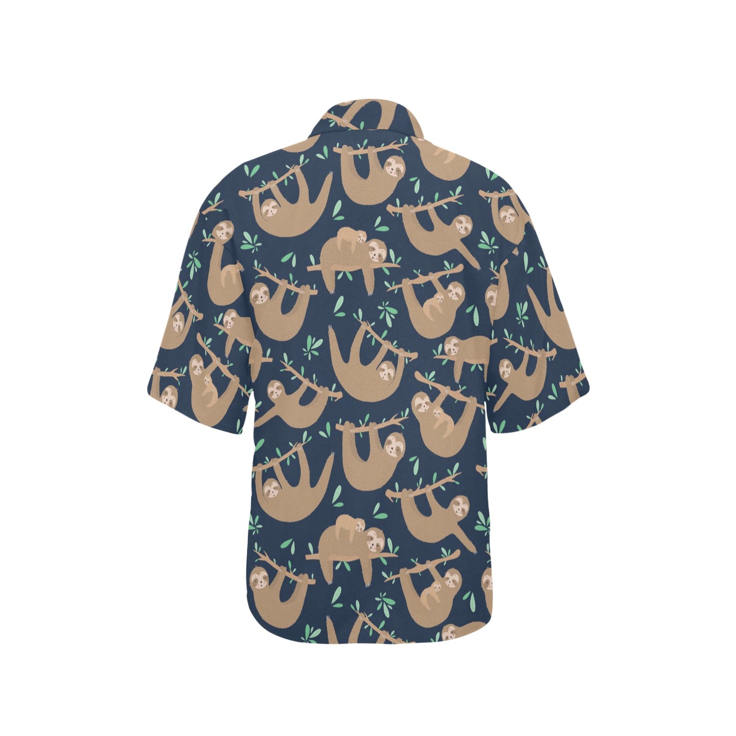 Sloth Print Design LKS307 Women's Hawaiian Shirt