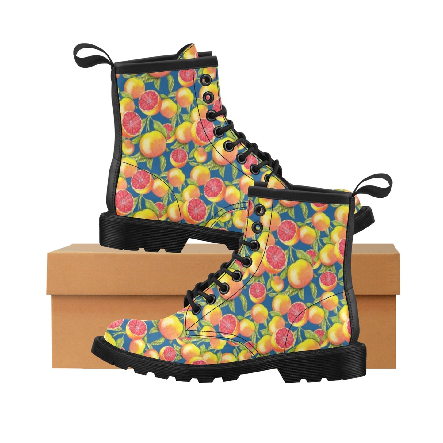 Grapefruit Pattern Print Design GF04 Women's Boots