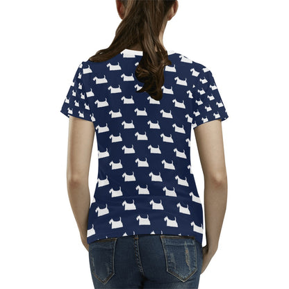 Scottish Terriers Print Design LKS303 Women's  T-shirt