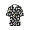 Skull Print Design LKS3013 Women's Hawaiian Shirt