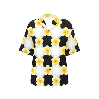 Plumeria Pattern Print Design A04 Women's Hawaiian Shirt