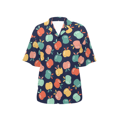 Apple Pattern Print Design AP09 Women's Hawaiian Shirt