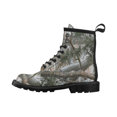 Camo Realistic Tree Forest Pattern Women's Boots