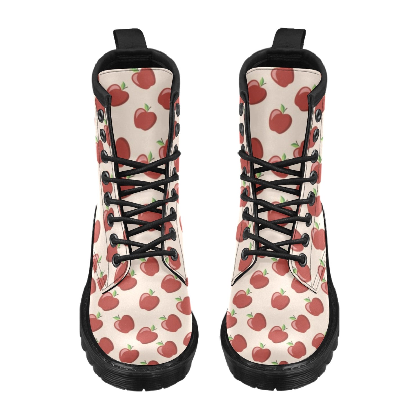 Apple Pattern Print Design AP01 Women's Boots
