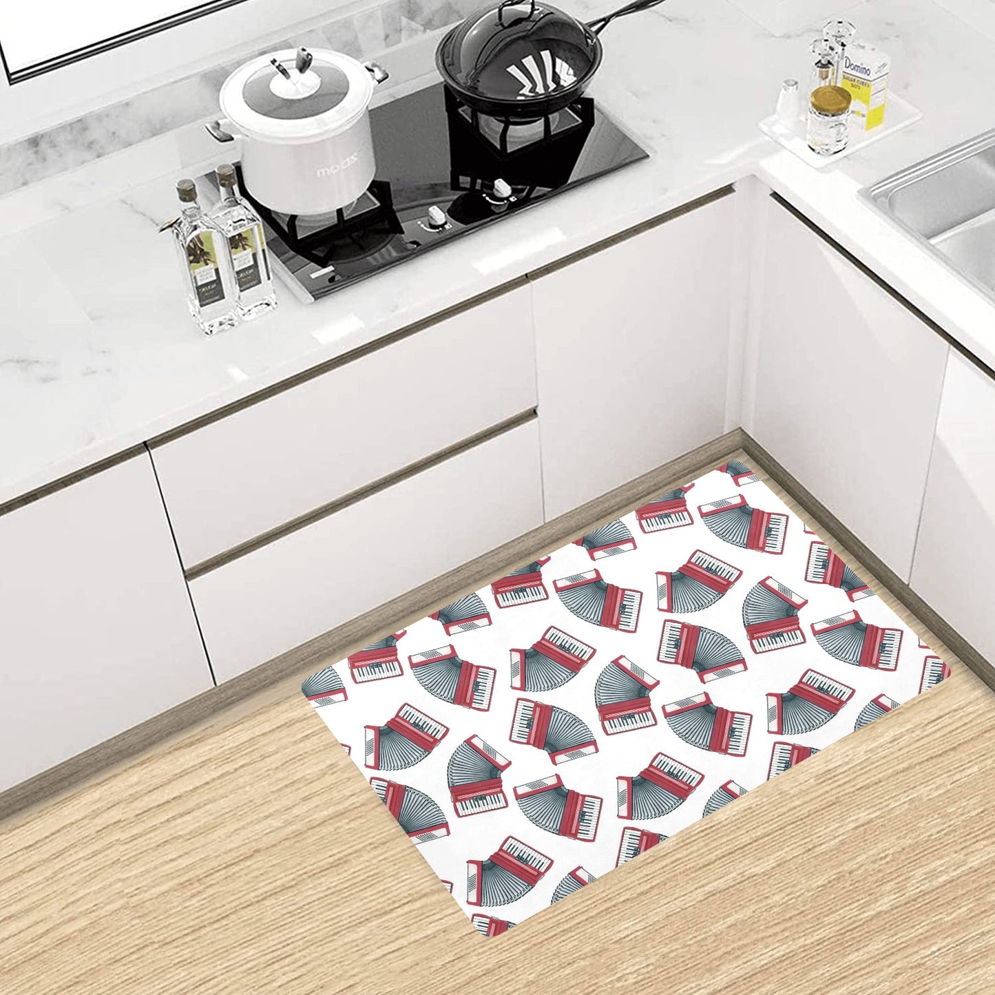 Accordion Pattern Print Design 03 Kitchen Mat