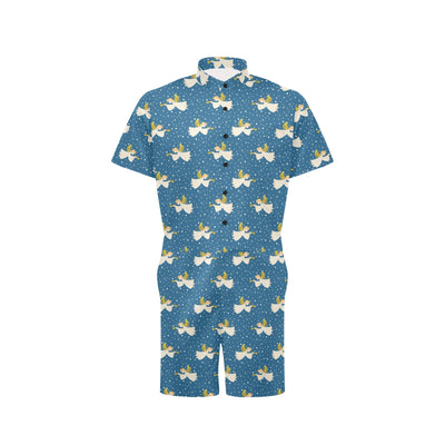 Angel Pattern Print Design 08 Men's Romper