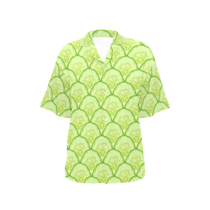 Cucumber Pattern Print Design CC04 Women's Hawaiian Shirt