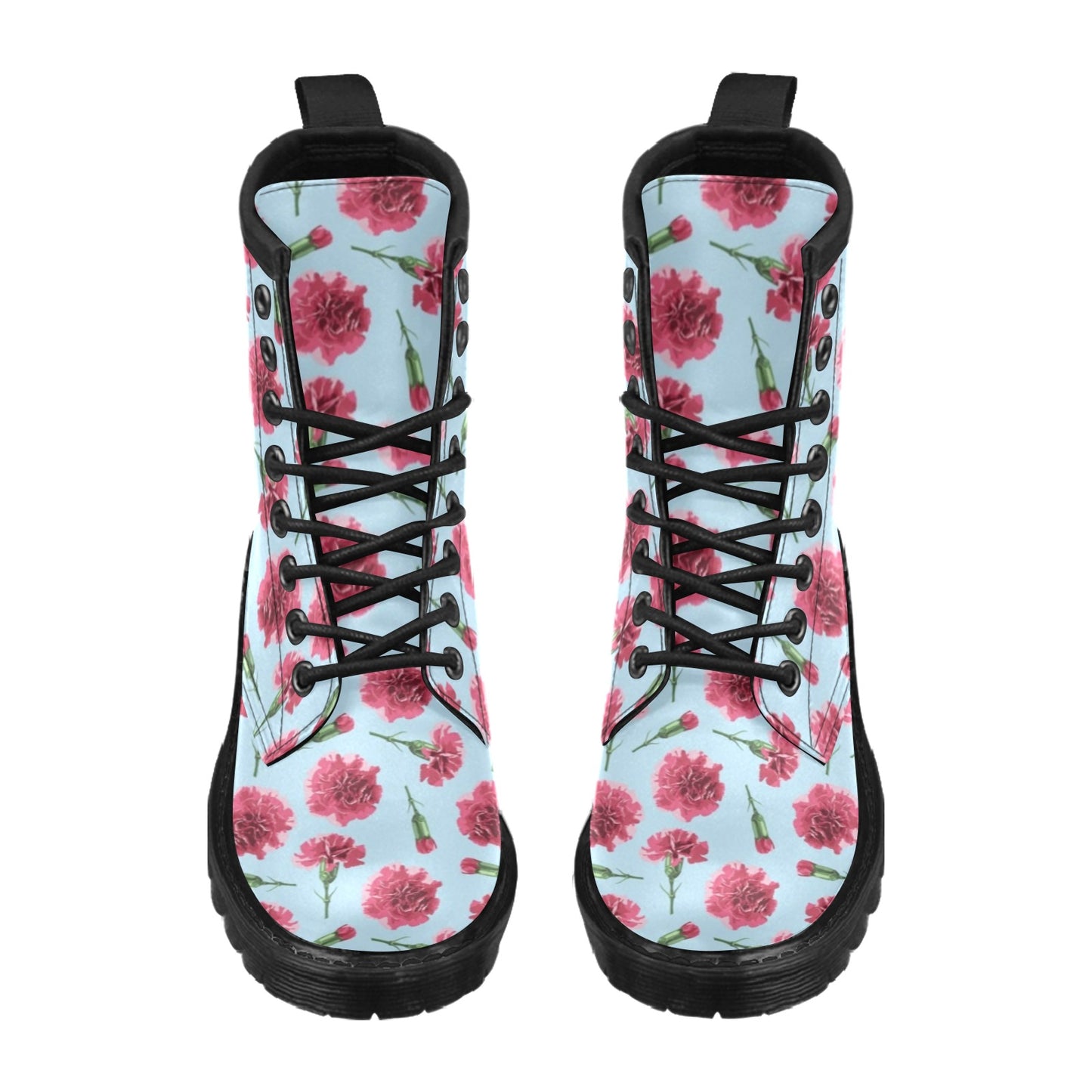 Carnations Pattern Print Design CN01 Women's Boots