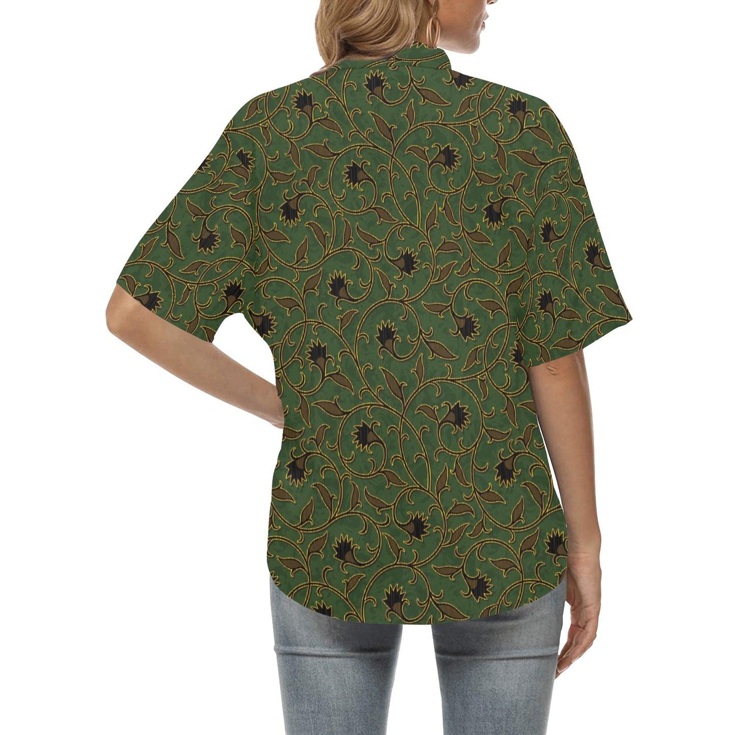 Brocade Pattern Print Design 02 Women's Hawaiian Shirt