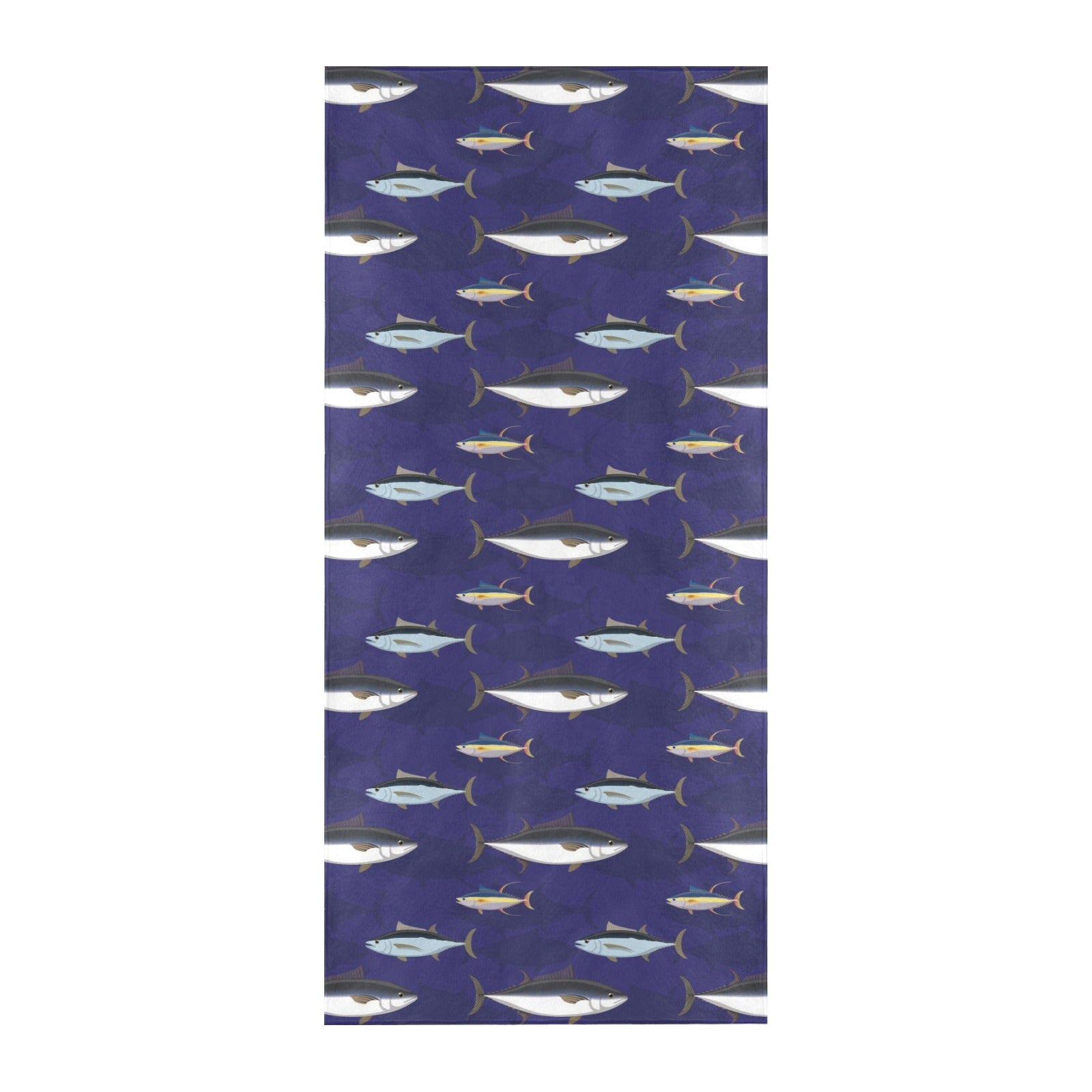 Tuna Fish Print Design LKS304 Beach Towel 32" x 71"