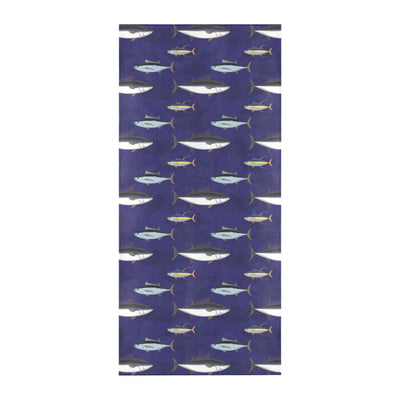 Tuna Fish Print Design LKS304 Beach Towel 32" x 71"