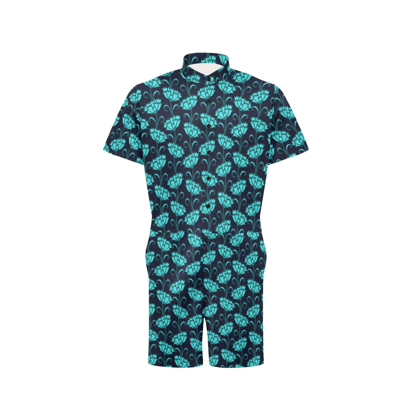 Carnations Pattern Print Design CN06 Men's Romper