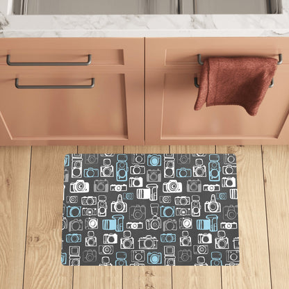 Camera Pattern Print Design 04 Kitchen Mat