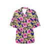 Pink Hibiscus Pattern Print Design HB027 Women's Hawaiian Shirt