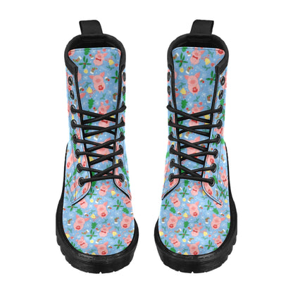 Pig Print Design LKS404 Women's Boots