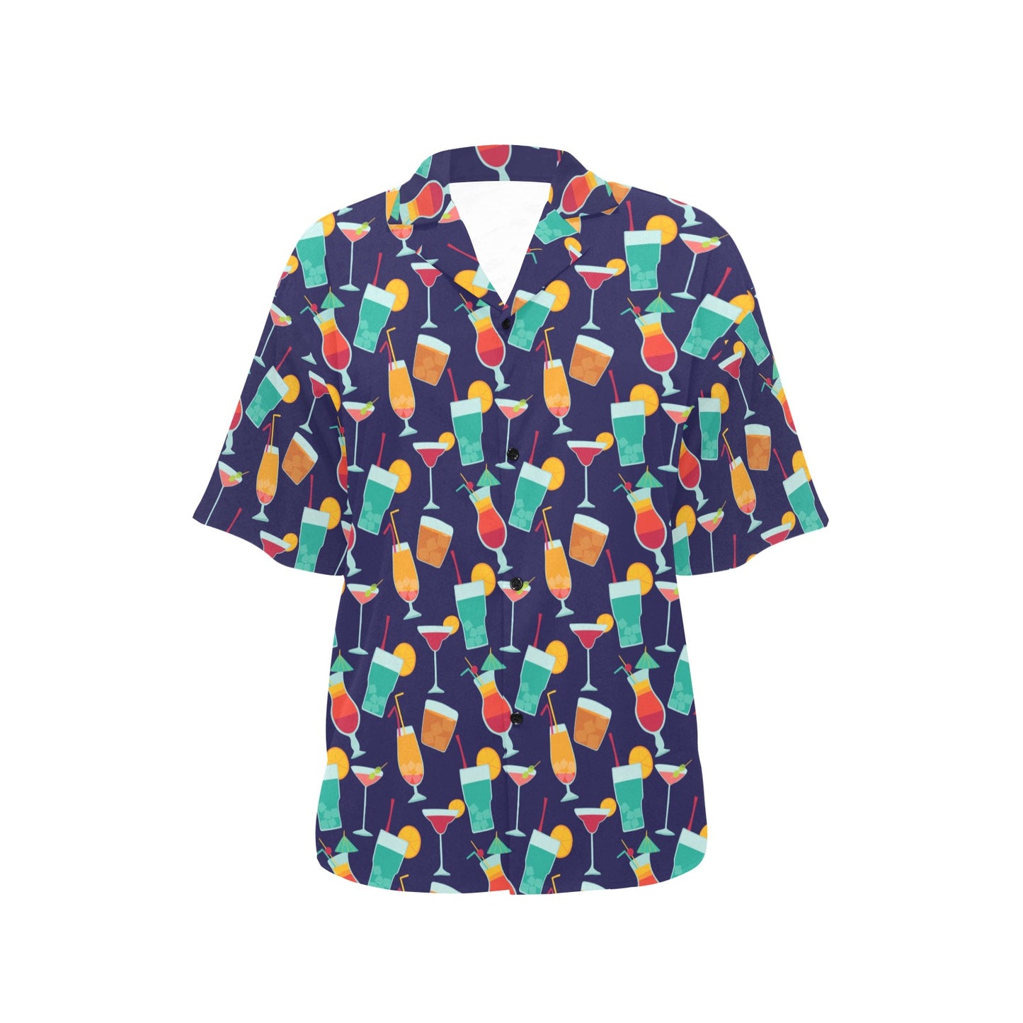 Cocktail Pattern Print Design 06 Women's Hawaiian Shirt