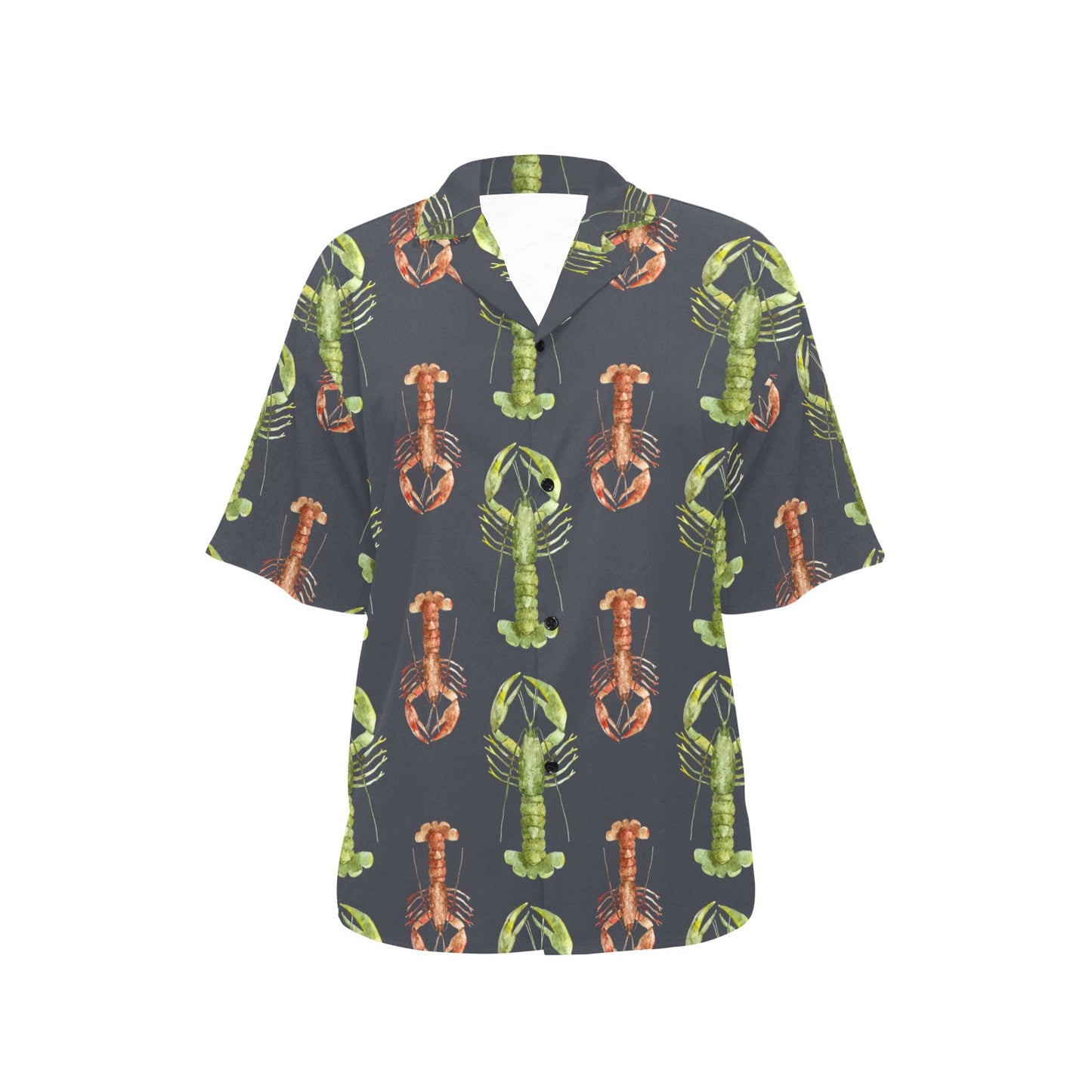 Lobster Pattern Print Design 01 Women's Hawaiian Shirt