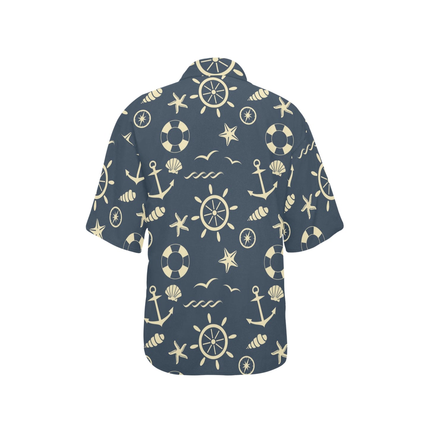 Nautical Pattern Print Design A01 Women's Hawaiian Shirt