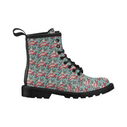 Tattoo Heart Print Design LKS301 Women's Boots