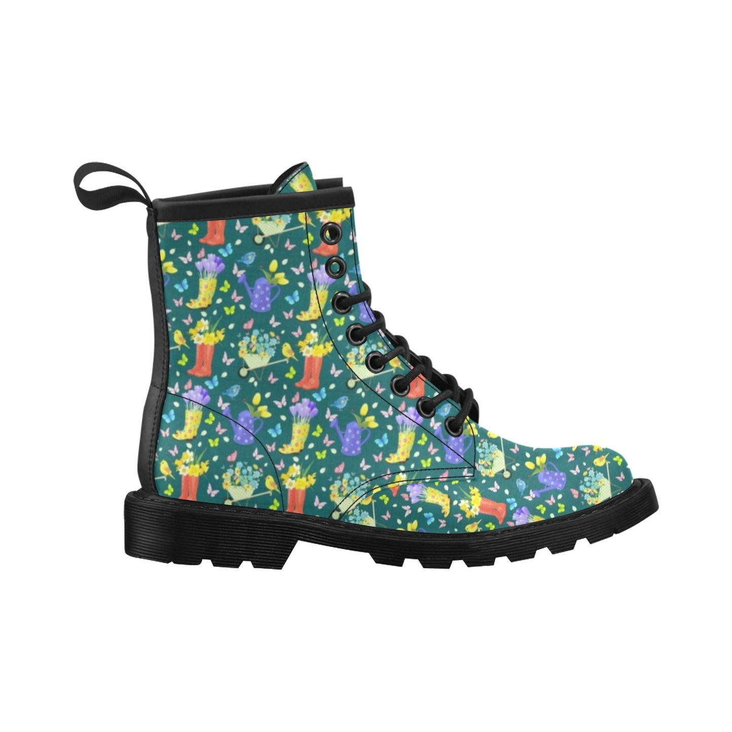 Gardening Pattern Print Design G08 Women's Boots
