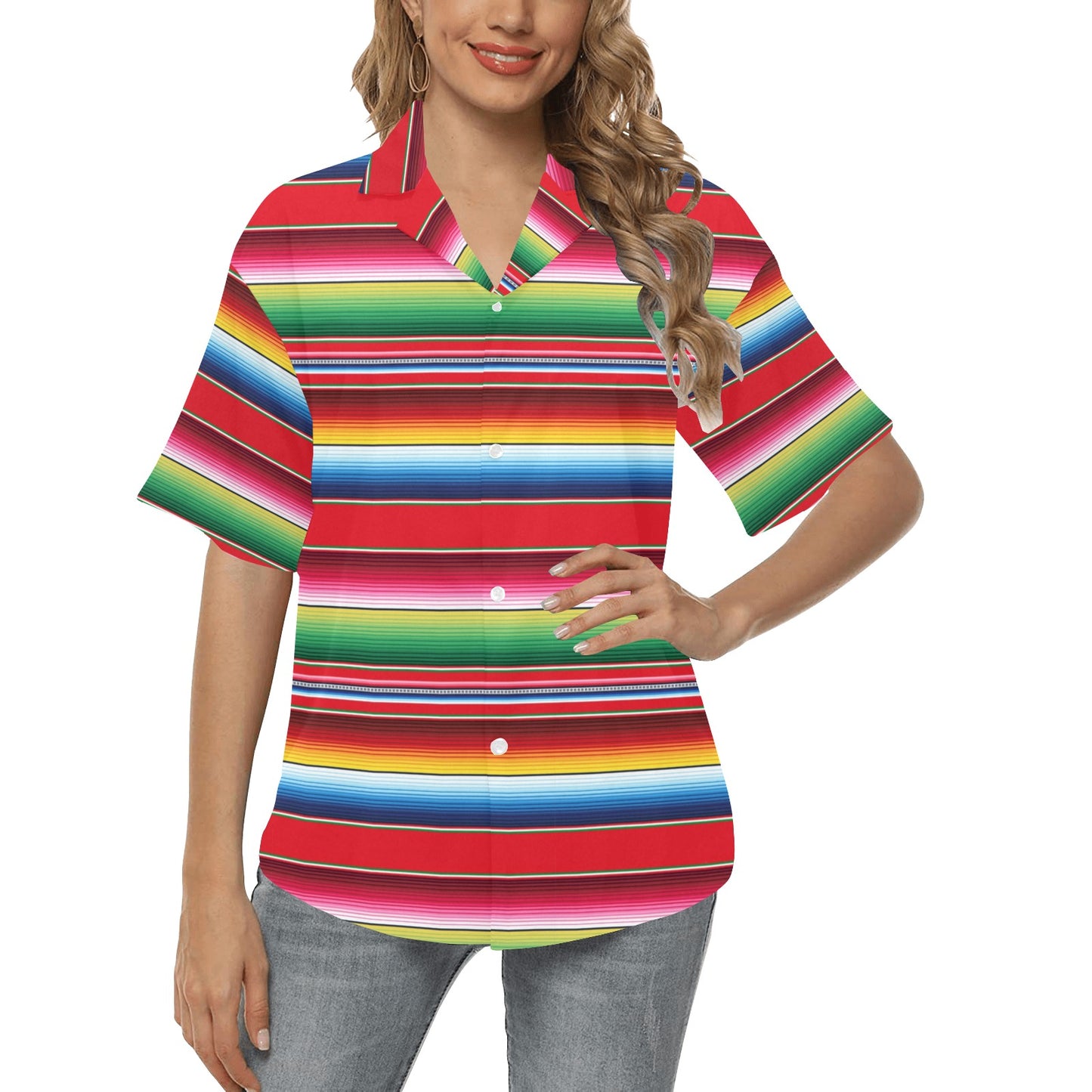 Serape Pattern Women's Hawaiian Shirt