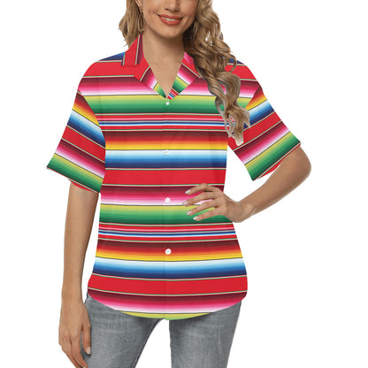 Serape Pattern Women's Hawaiian Shirt