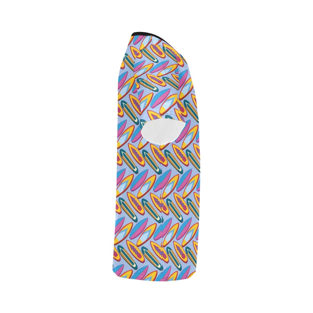 Surfboard Pattern Print Design LKS303 Men's All Over Print T-shirt