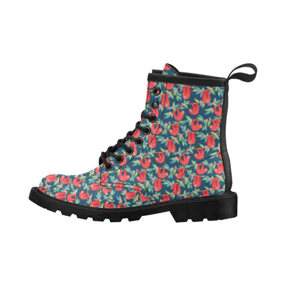 Sloth Red Design Themed Print Women's Boots