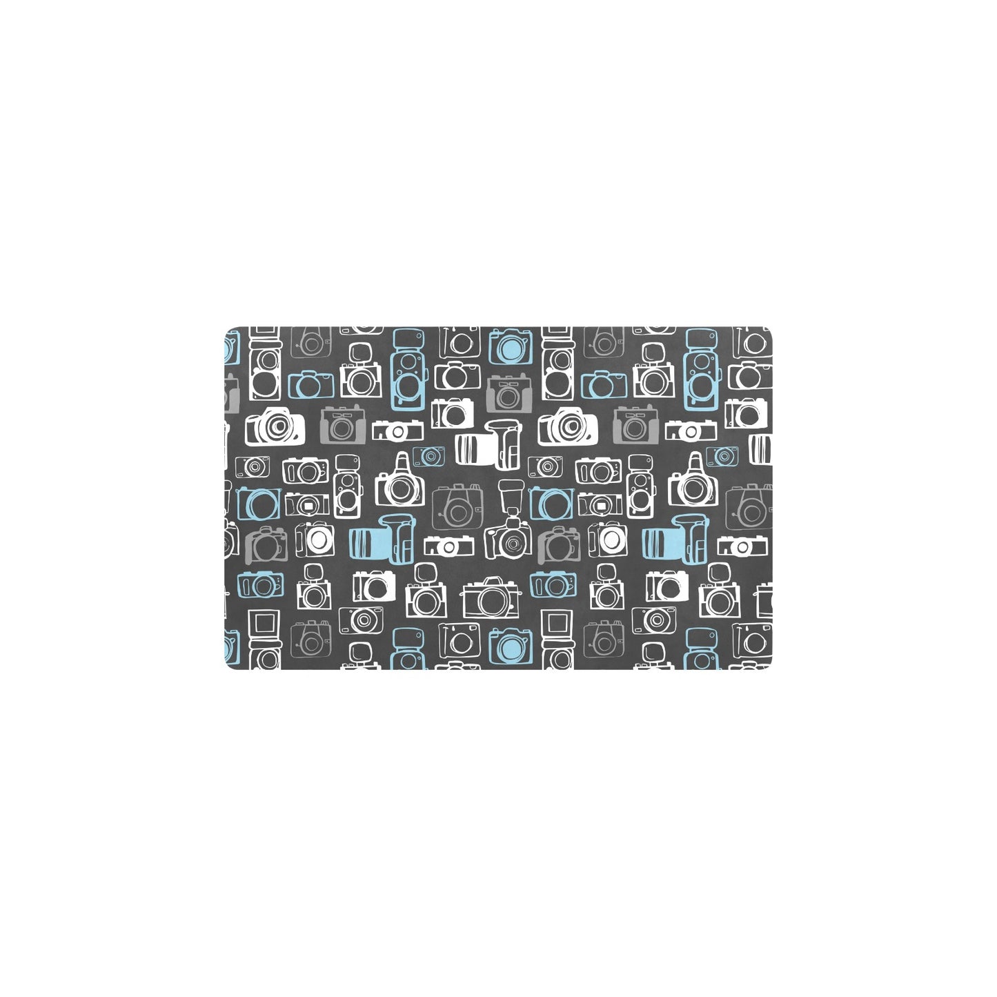 Camera Pattern Print Design 04 Kitchen Mat
