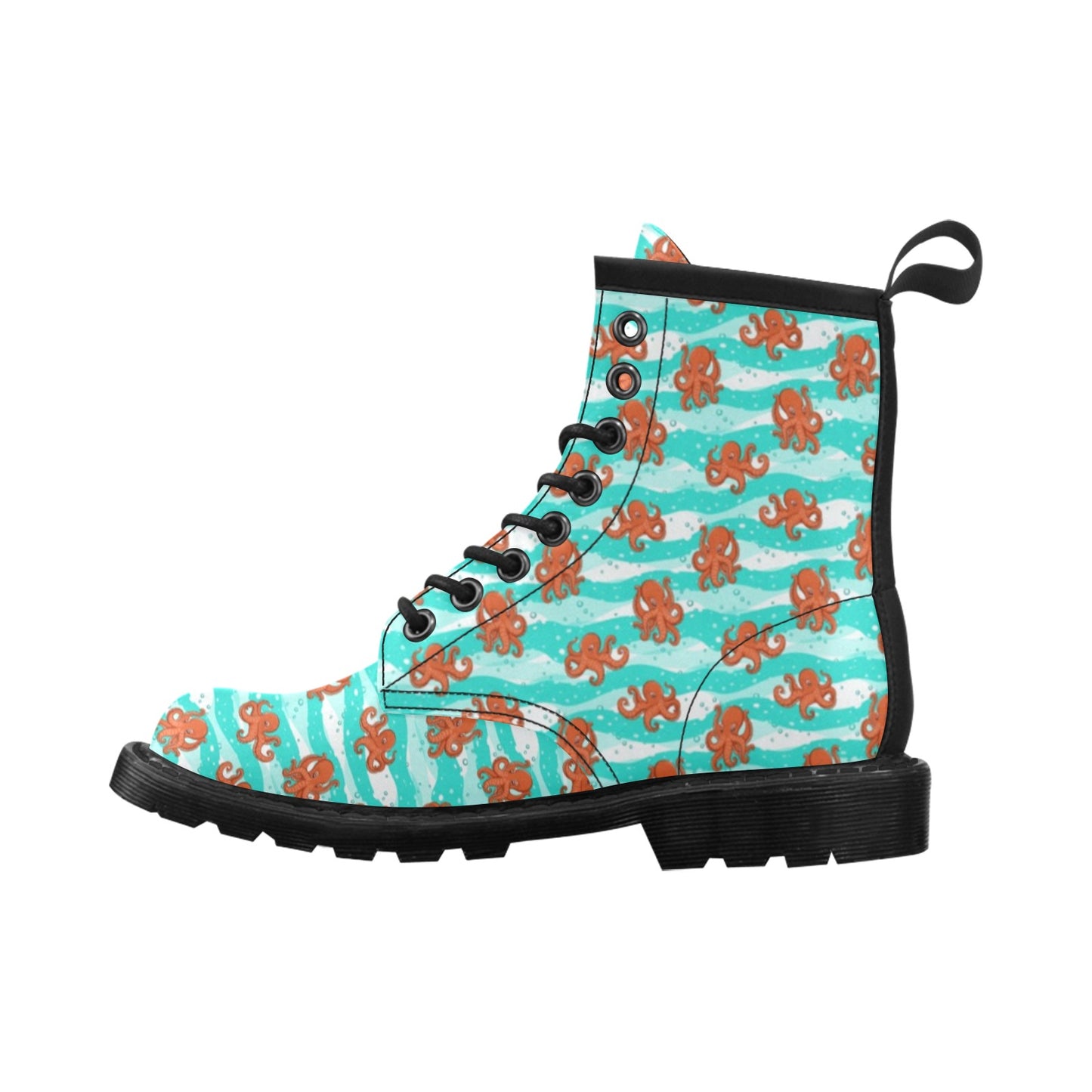 Octopus Cute Design Print Themed Women's Boots