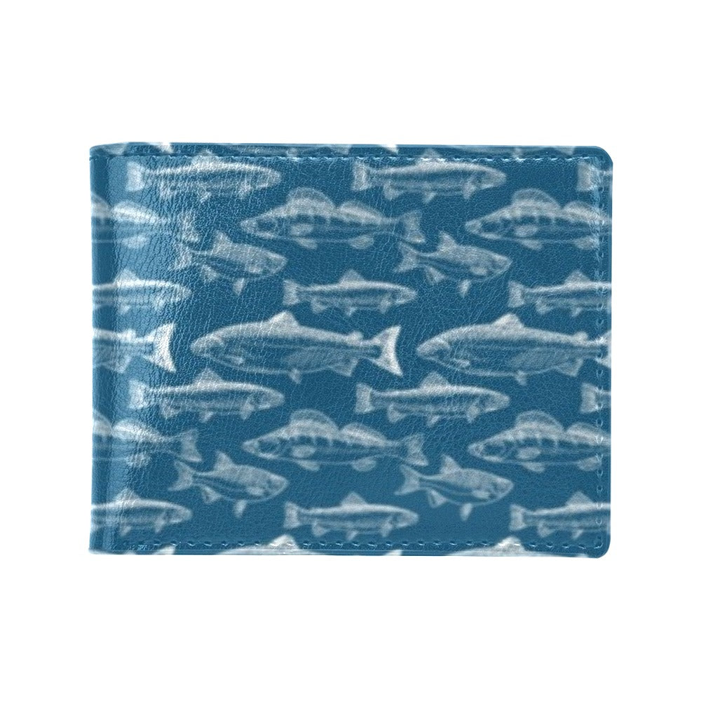 Salmon Fish Print Design LKS301 Men's ID Card Wallet
