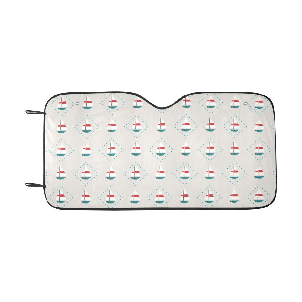 Sailboat Print Design LKS301 Car front Windshield Sun Shade