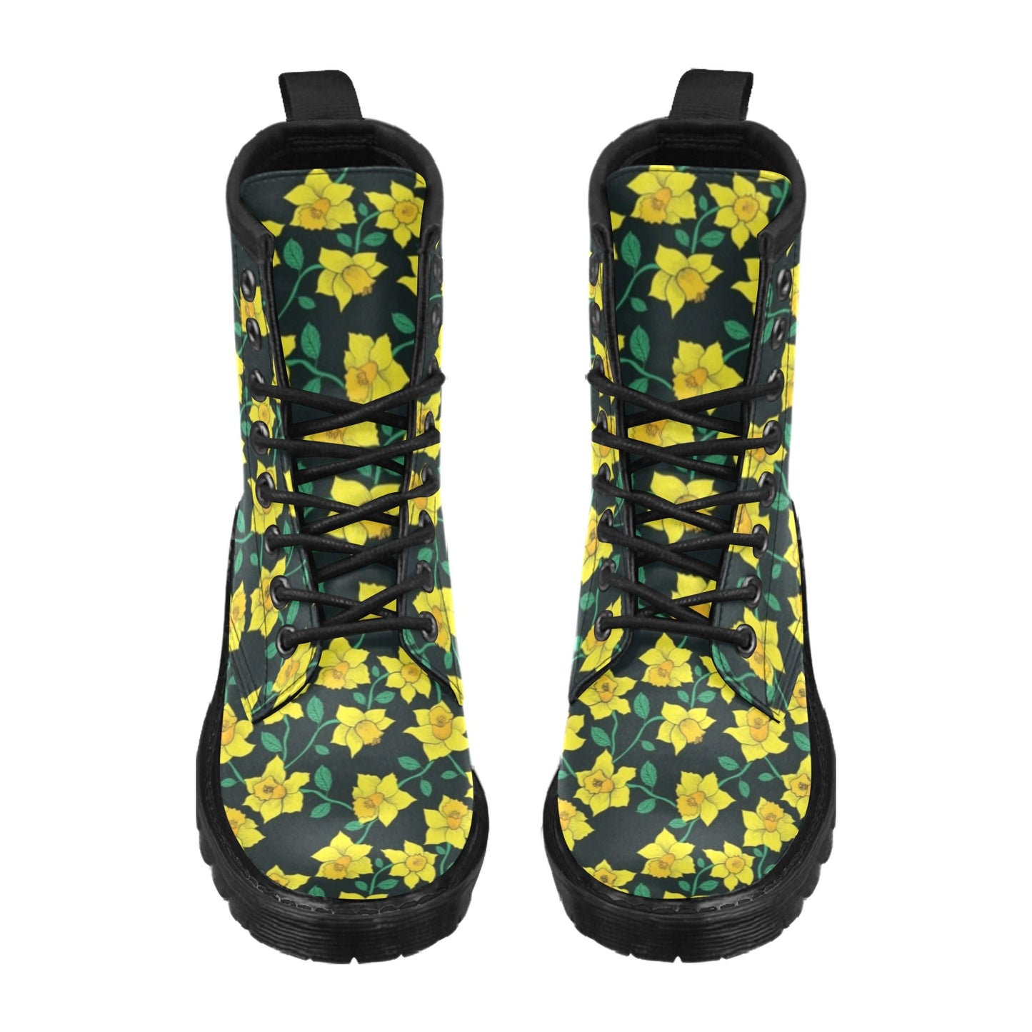 Daffodils Pattern Print Design DF03 Women's Boots