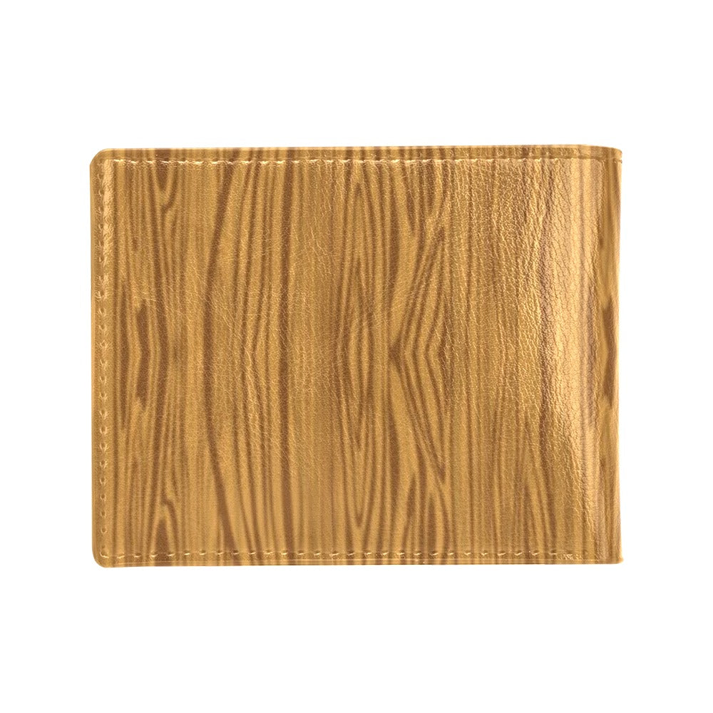 Wood Texture Print Design LKS301 Men's ID Card Wallet