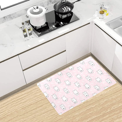 Polar Bear Pattern Print Design PB09 Kitchen Mat