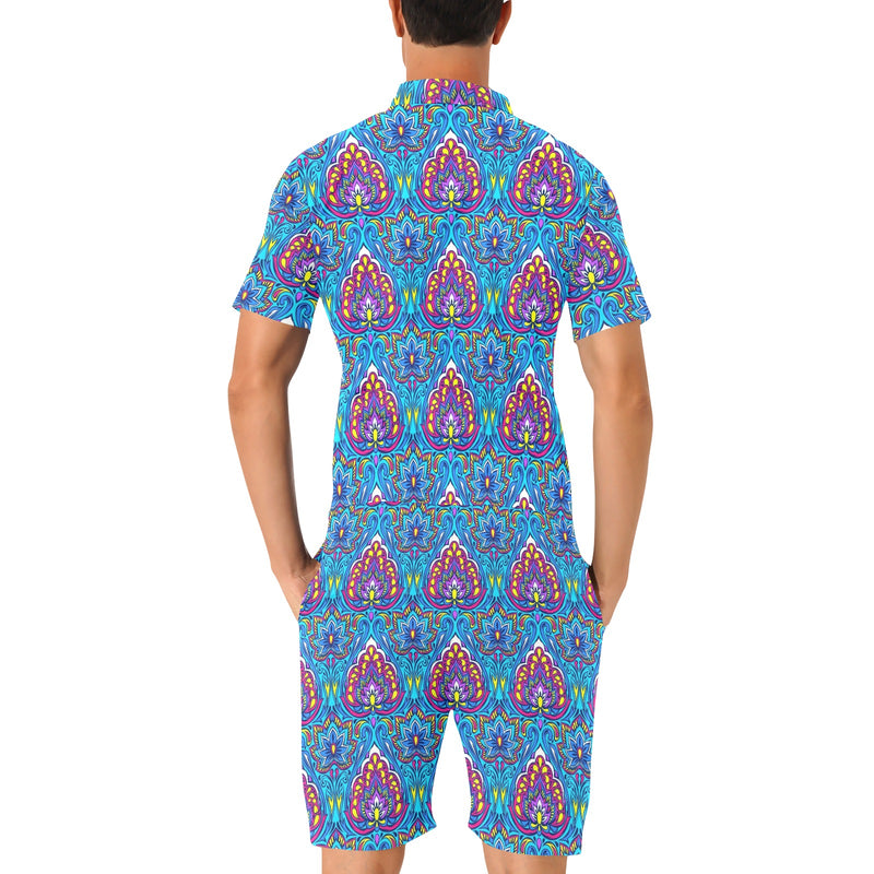 lotus Boho Pattern Print Design LO010 Men's Romper