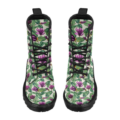 Magnolia Pattern Print Design MAG07 Women's Boots