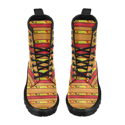 Mexican Blanket Ornament Print Pattern Women's Boots