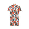 Music Note Design Themed Print Men's Romper