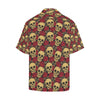 Skull And Roses Print Design LKS302 Men's Hawaiian Shirt