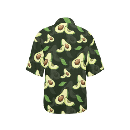 Avocado Pattern Print Design AC07 Women's Hawaiian Shirt
