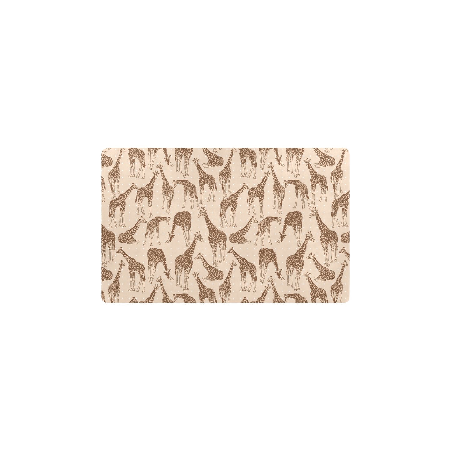 Giraffe Pattern Design Print Kitchen Mat