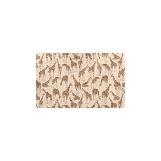 Giraffe Pattern Design Print Kitchen Mat