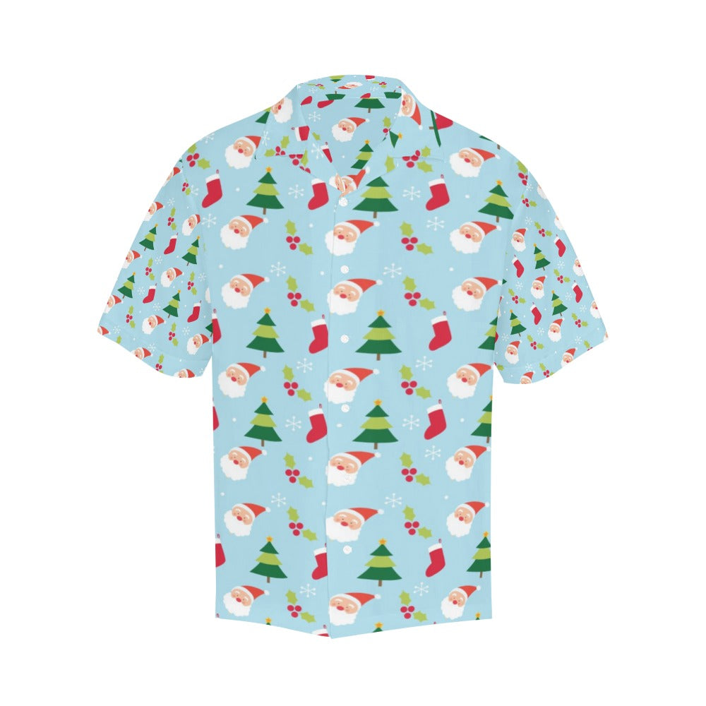 Santa Themed Print Design LKS301 Men's Hawaiian Shirt