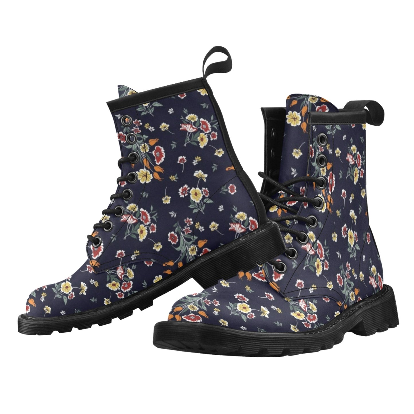Summer Floral Pattern Print Design SF01 Women's Boots