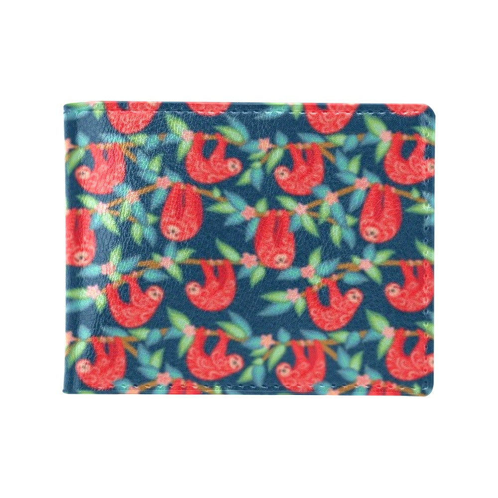 Sloth Red Design Themed Print Men's ID Card Wallet – JorJune