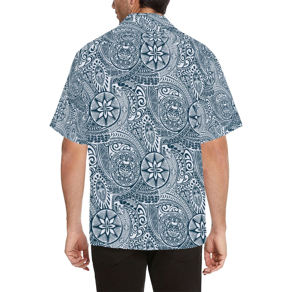 Samoan Pattern Print Design LKS306 Men's Hawaiian Shirt